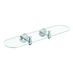 MOEN Moen DN0790CH Iso Wall-Mount Clear Shelf with Curved Glass in Chrome