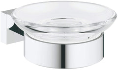 GROHE GROHE 40754001 Essentials Cube Wall Mount Metal and Glass Soap Dish