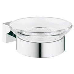 GROHE GROHE 40754001 Essentials Cube Wall Mount Metal and Glass Soap Dish