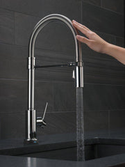DELTA FAUCET Delta Faucet 9659T-DST Trinsic Single Handle Pull Down Kitchen Faucet with Touch Activation