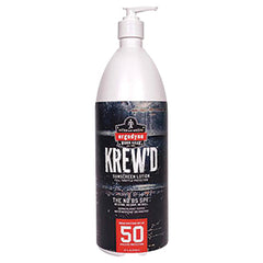 ERGODYNE Ergodyne 16635 KREW'D 6355 SPF 50 Sunscreen Lotion 32 oz Pump Bottle