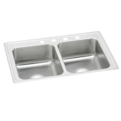 ELKAY Elkay LRAD2918503 Lustertone Classic Stainless Steel 29 x 18 x 5 Double Bowl Drop-in ADA Sink