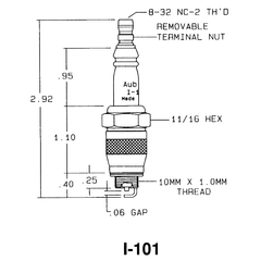 AUBURN IGNITION PRODUCTS Auburn CS12982 I-101 Spk Plg 10mm Replacement Ignitor