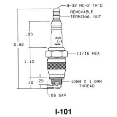 AUBURN IGNITION PRODUCTS Auburn CS12982 I-101 Spk Plg 10mm Replacement Ignitor