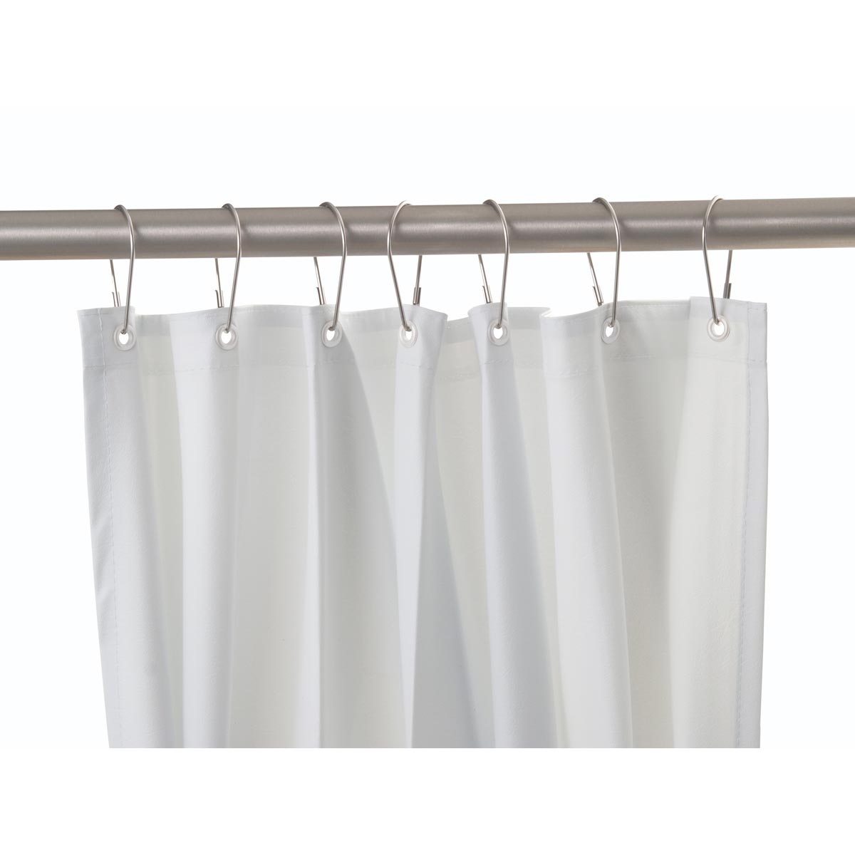 BOBRICK BOBRICK 204-2 White Vinyl Shower Curtain