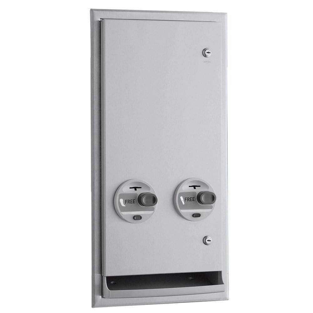 BOBRICK Bobrick 3706C ClassicSeries Recessed or Semi-Recessed Sanitary Napkin/Tampon Vendor
