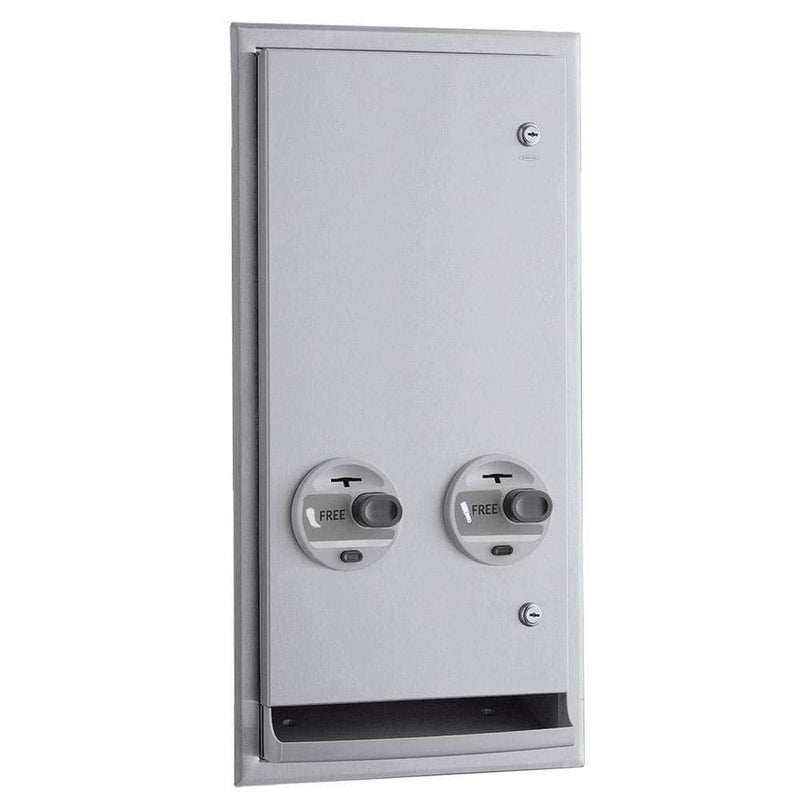 BOBRICK Bobrick 3706C ClassicSeries Recessed or Semi-Recessed Sanitary Napkin/Tampon Vendor