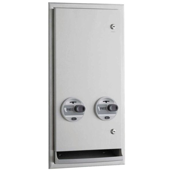 BOBRICK Bobrick 3706C ClassicSeries Recessed or Semi-Recessed Sanitary Napkin/Tampon Vendor