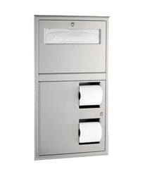 BOBRICK Bobrick 3474 ClassicSeries Recessed Seat Cover and Toilet Tissue Dispenser