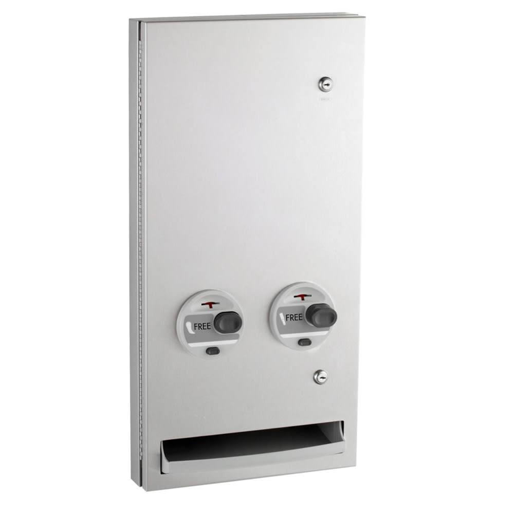 BOBRICK Bobrick 370634C TrimLineSeries Semi-Recessed Sanitary Napkin/Tampon Dispenser