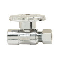 BRASSCRAFT BrassCraft PLB203XP 1/2 in. Nominal Sweat x 3/8 in. OD Compression 1/4 Turn Straight Stop