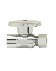 BRASSCRAFT BrassCraft PLB203XP 1/2 in. Nominal Sweat x 3/8 in. OD Compression 1/4 Turn Straight Stop