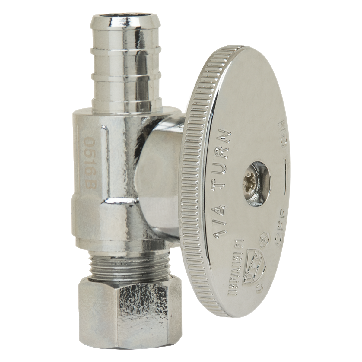 BRASSCRAFT BrassCraft PLB205XP 1/2 in. Nominal CPVC x 3/8 in. OD Compression 1/4 Turn Straight Stop
