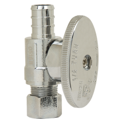 BRASSCRAFT BrassCraft PLB205XP 1/2 in. Nominal CPVC x 3/8 in. OD Compression 1/4 Turn Straight Stop