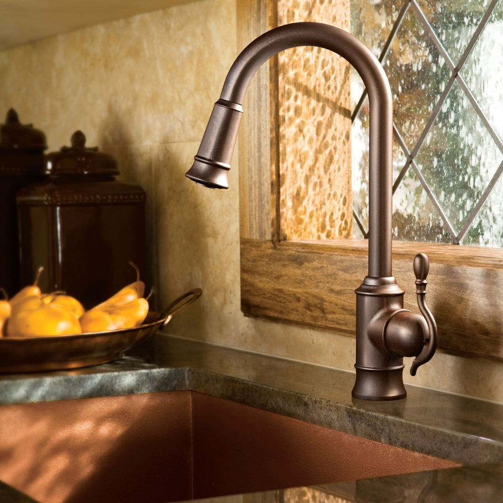 MOEN Moen 7615ORB Woodmere Faucet 1-Handle (Kitchen Faucet)
