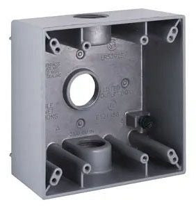 RACO Raco 5341-0 2-Gang Weatherproof Box W/3 3/4 Hubs