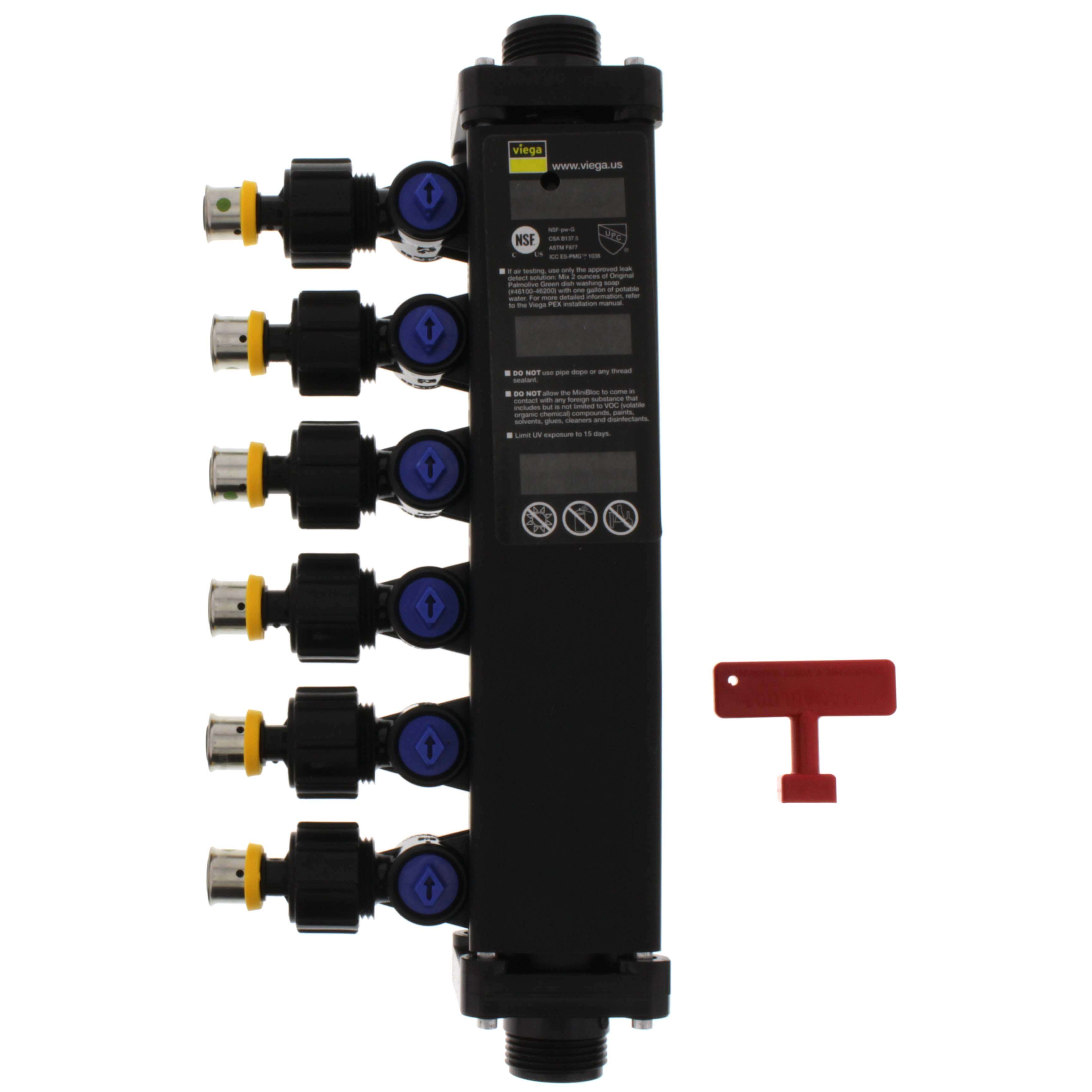 VIEGA Viega 49063 PureFlow 160 psi Polymer PEX Press 1/2 in. Valve Manifold