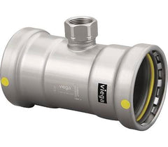 VIEGA Viega 28735 MegaPressG 4 in. Press x 4 in. Press x 3/4 in. FPT Zinc Nickel Carbon Steel Tee