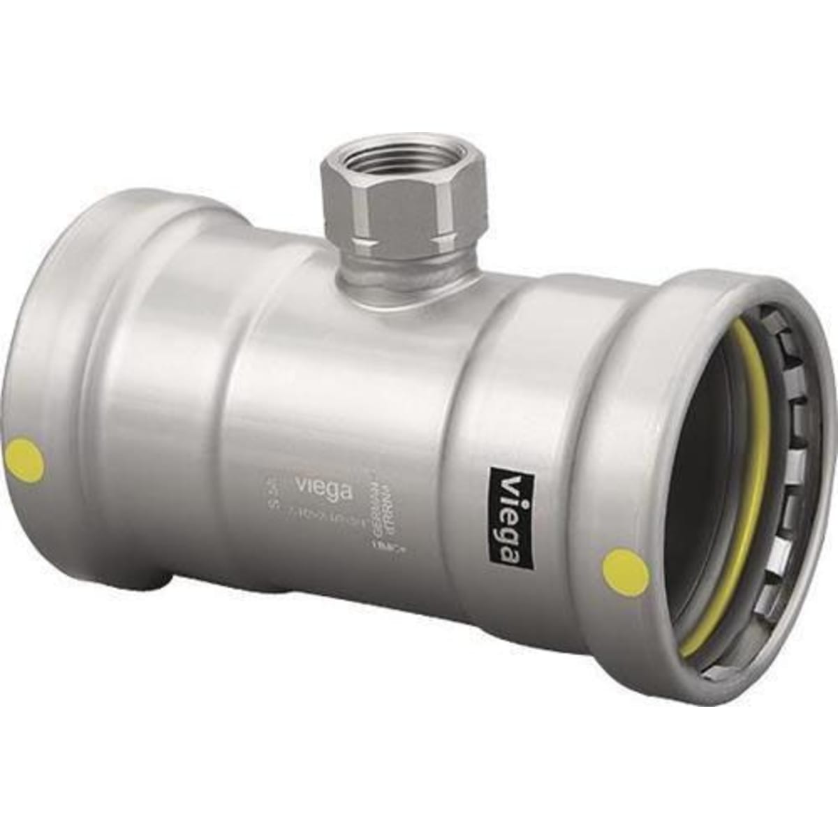 VIEGA Viega 28735 MegaPressG 4 in. Press x 4 in. Press x 3/4 in. FPT Zinc Nickel Carbon Steel Tee