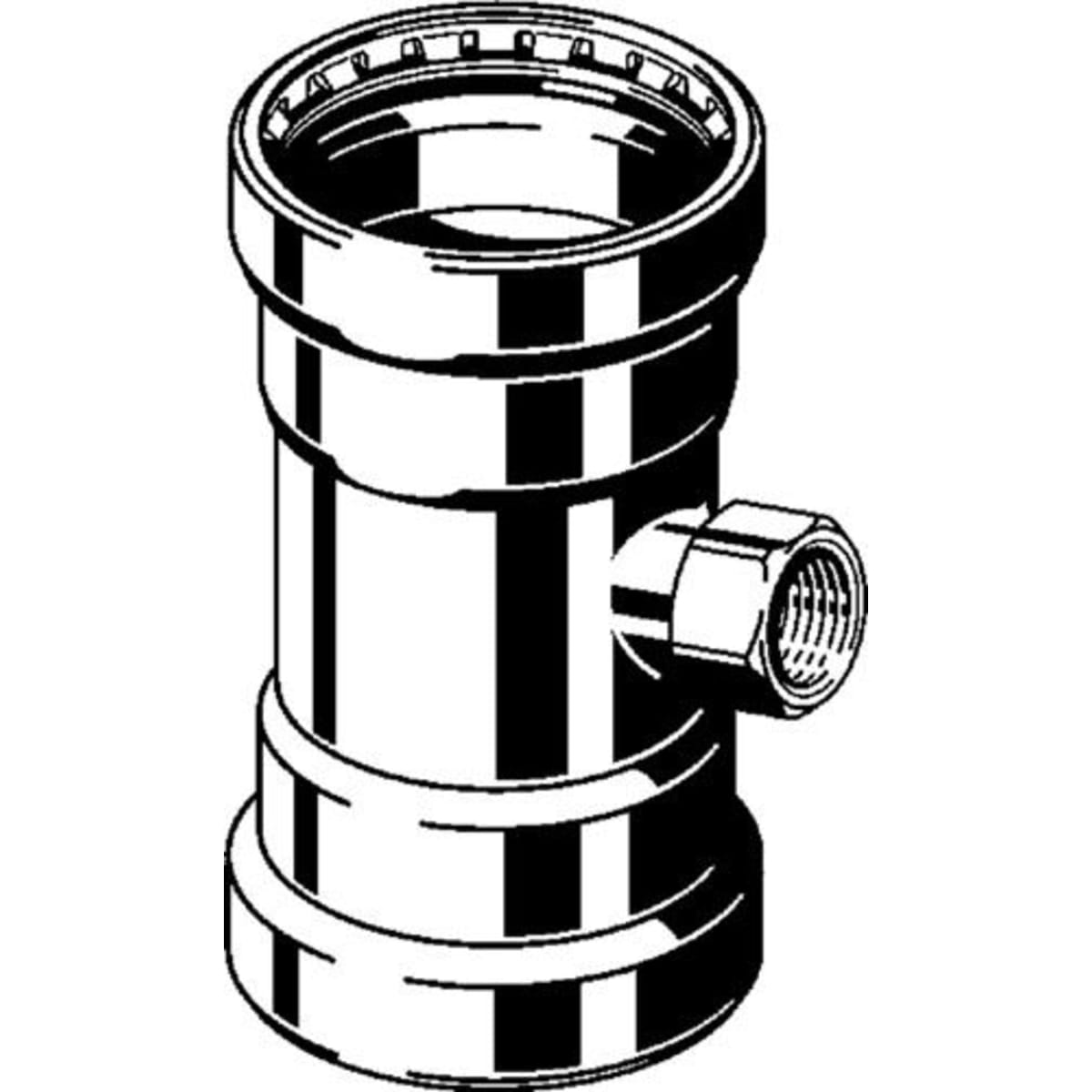 VIEGA Viega 28735 MegaPressG 4 in. Press x 4 in. Press x 3/4 in. FPT Zinc Nickel Carbon Steel Tee