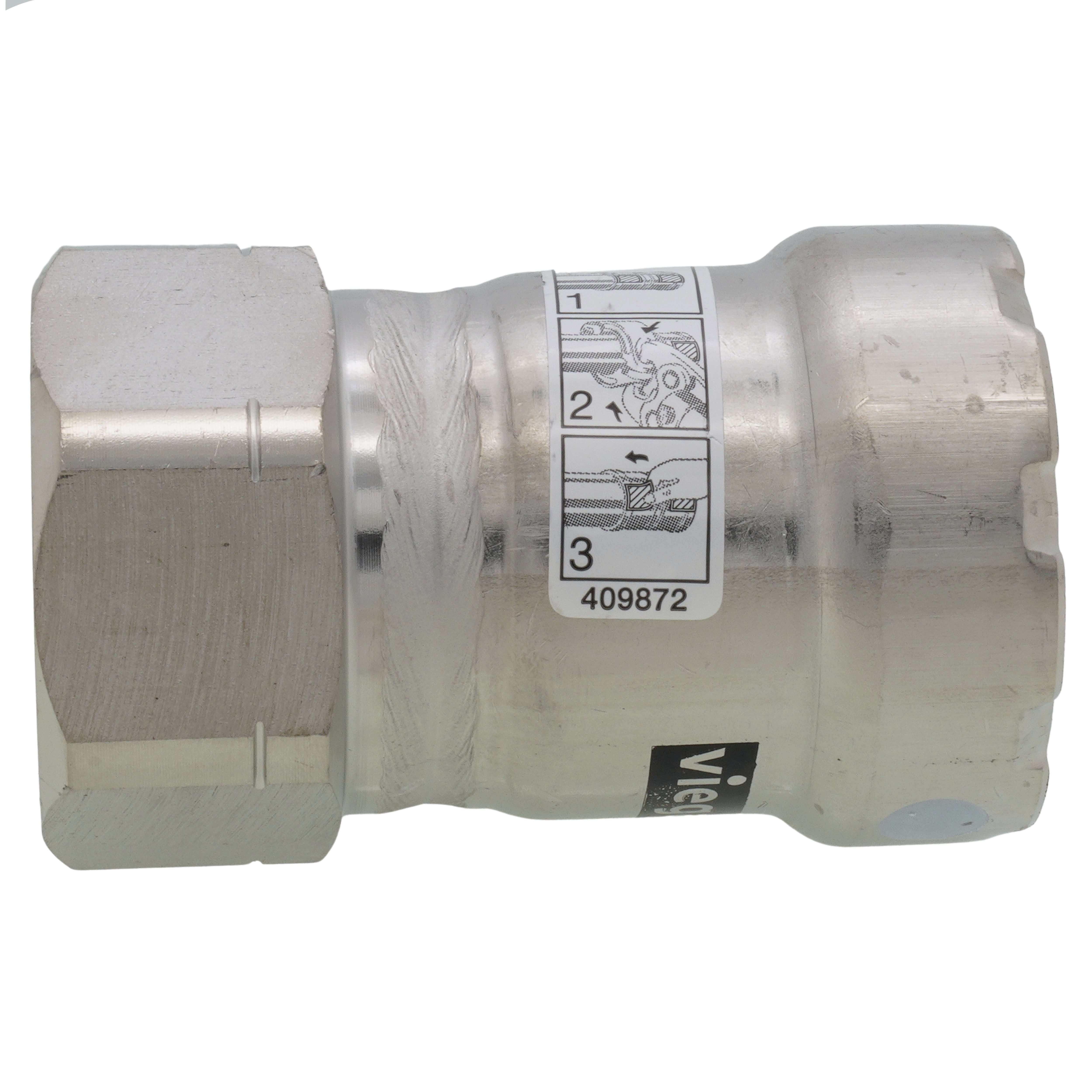 VIEGA Viega 95270 MegaPress Adapter 1 in 304 Stainless Steel Female Adapter