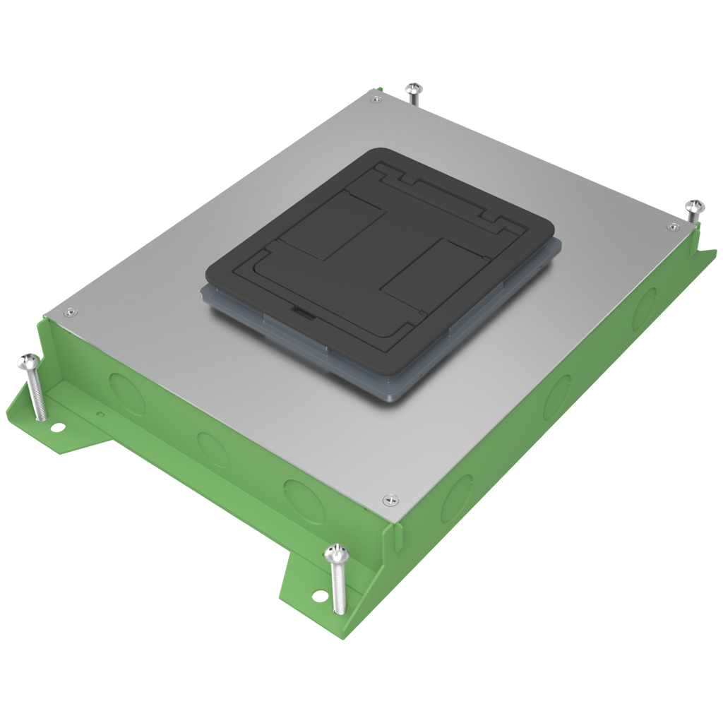 WIREMOLD Wiremold RFBA4R25OG Resource RFBA Series Shallow On Grade Floor Box 4 Gang