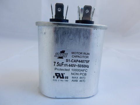 YORK Source1 CAP44075F Single Run Capacitor 7.5uF 440V