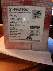 YORK SOURCE1 FHM3587 Reversible Blower Motor 1/2 HP 115V 1075 RPM
