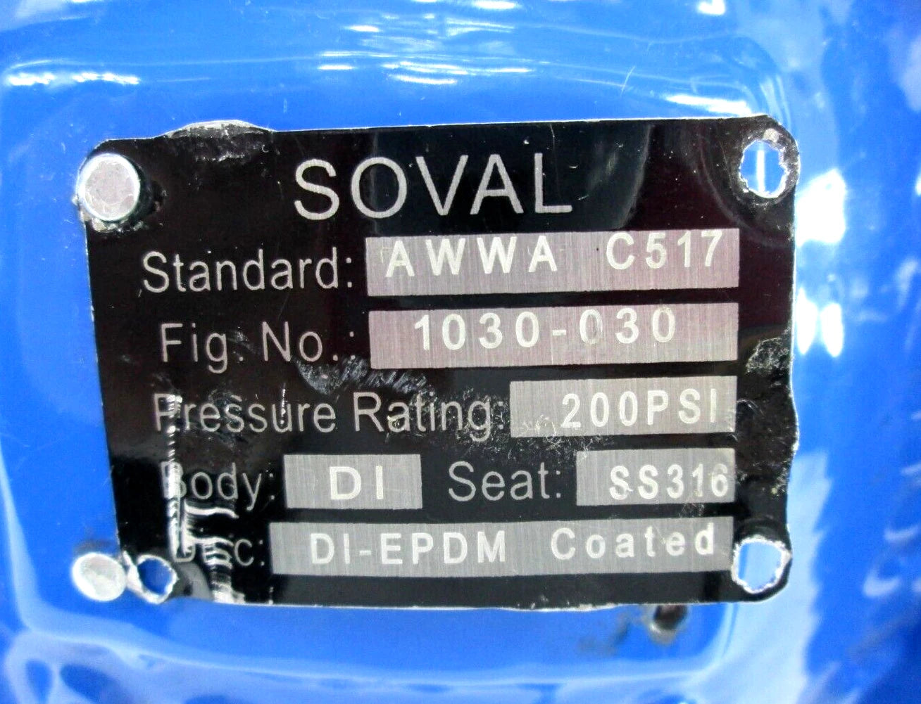SOVAL SOVAL 1030-030 Ductile Iron Flanged Plug Valve