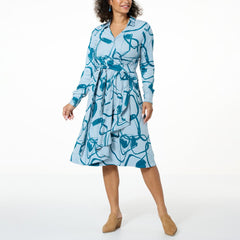 SOVAL SOVAL 846-140 Faux Suede Wrap Tie Dress