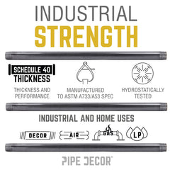 UNITED PIPE & STEEL United Pipe & Steel X-14BLACK Black Steel Plumbing Pipe
