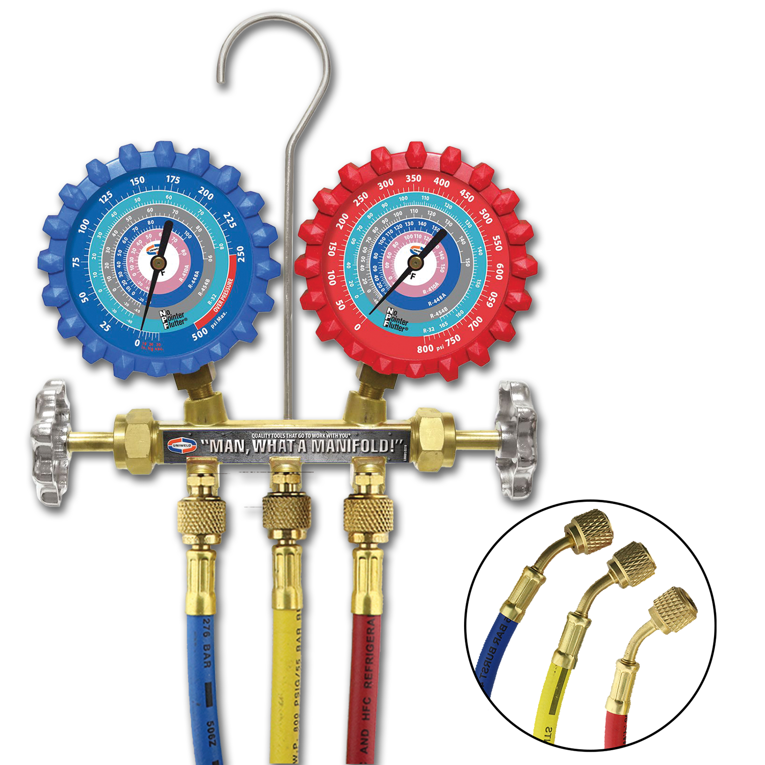 UNIWELD Uniweld A2LM5H 2-Valve Brass Manifold Set with 5' Hoses