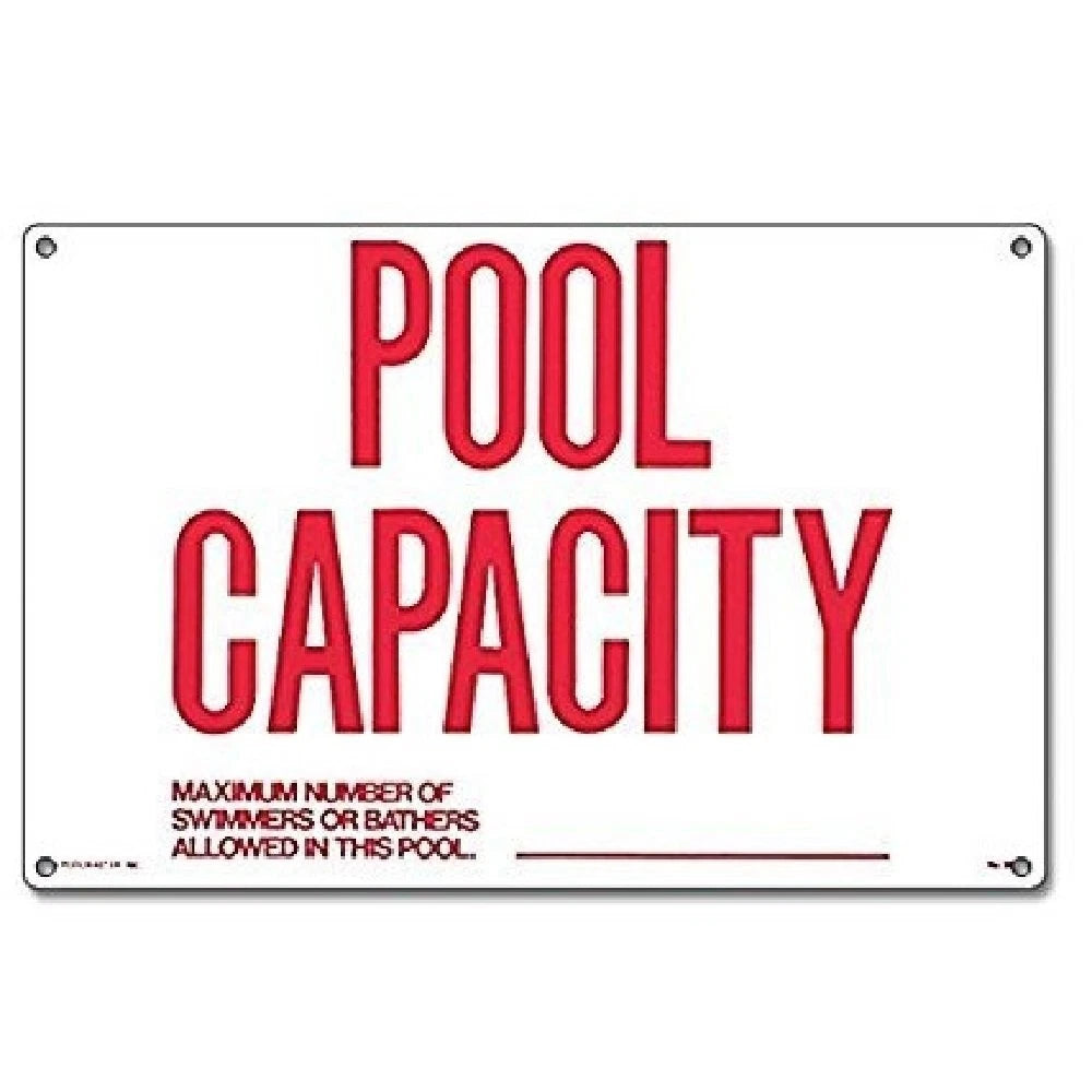 VALTERRA Valterra 8766 Pool Capacity Sign 24-Inch