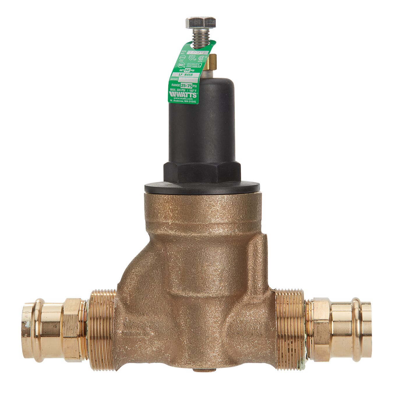 WATTS Watts W-0125580 Water Pressure Reducing Valve 1 1/4 Inch Press Connection