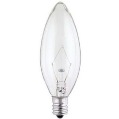 WESTINGHOUSE Westinghouse 0368100 15W B9 1/2 Torpedo Incandescent Clear E12 Candelabra Base 130V