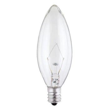 WESTINGHOUSE Westinghouse 0368100 15W B9 1/2 Torpedo Incandescent Clear E12 Candelabra Base 130V