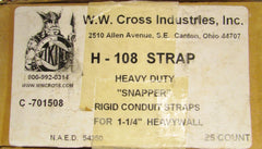 WW CROSS INDUSTRIES WW CROSS INDUSTRIES H-108 1-1/4 in. Rigid Conduit Strap