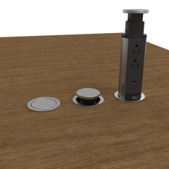 LEGRAND Wiremold POPUP-BK Pop Up Tower, 125V, 2 Outlets, 1 USB-A, 1 USB-C