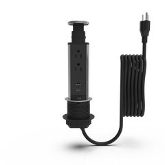 LEGRAND Wiremold POPUP-BK Pop Up Tower, 125V, 2 Outlets, 1 USB-A, 1 USB-C