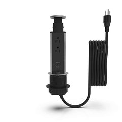 LEGRAND Wiremold POPUP-BK Pop Up Tower, 125V, 2 Outlets, 1 USB-A, 1 USB-C
