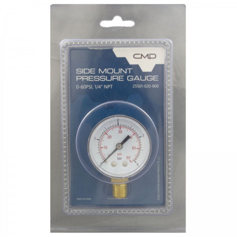 ZODIAC Zodiac 25501-020-800 0-60 Pressure Gauge Bottom Side Mount