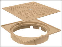 ZODIAC Zodiac 25538-909-000 Square Skimmer Cover and Collar - Tan