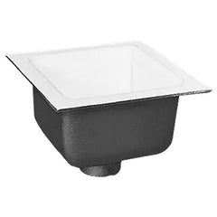 ZURN ZURN FD-2378-NH4-H 8x 8 Cast Iron Floor Sink with 1/2 Grate, 4 No-Hub Connection, and 6 Sump Depth