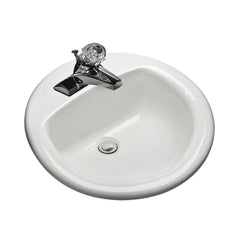MANSFIELD Mansfield 239-4-BISC MS Round Vitreous China Drop-In Lavatory
