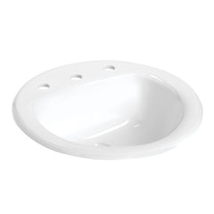 MANSFIELD Mansfield 239-4-BISC MS Round Vitreous China Drop-In Lavatory