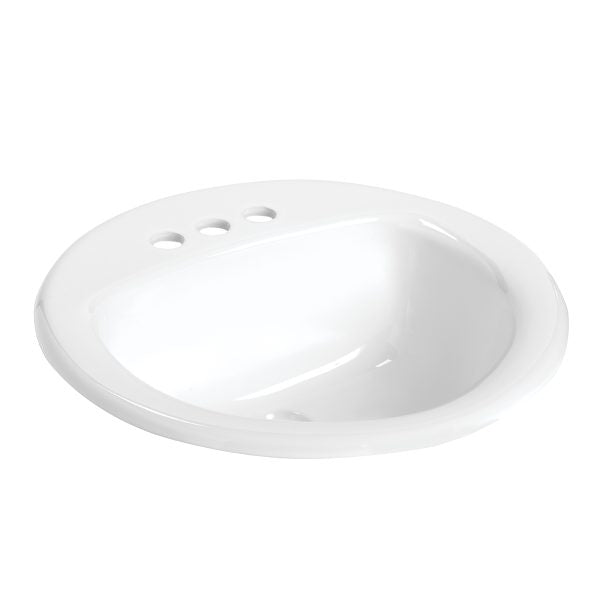MANSFIELD Mansfield 239-4-BISC MS Round Vitreous China Drop-In Lavatory