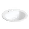 MANSFIELD Mansfield 239-4-BISC MS Round Vitreous China Drop-In Lavatory