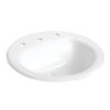 MANSFIELD Mansfield 239-4-BISC MS Round Vitreous China Drop-In Lavatory
