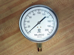 MILJOCO Miljoco P4598L07 4-1/2 Stainless Steel Lower Mount Pressure Gauge