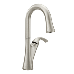 MOEN Moen 6124C Notch One-Handle High Arc Pulldown Bar Faucet